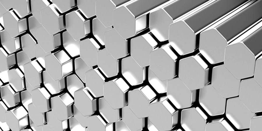 Barra hexagonal de aço