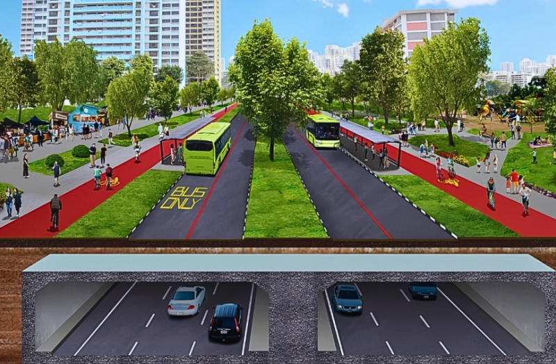 Construção do Corredor Norte-Sul de Singapura (NSC)